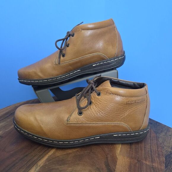Hush Puppies Vice Victory Chukka Caramel Brown Leather Boot Men's 12M - Picture 4 of 12